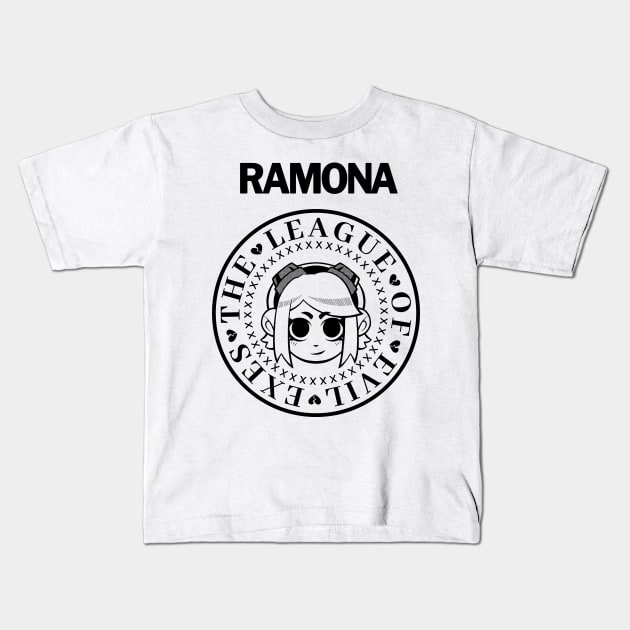 Ramona's Scott Pilgrim Universe V2 Kids T-Shirt by kactwo.studio